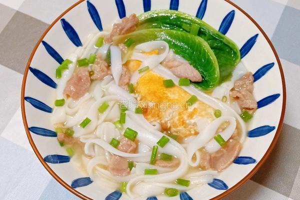 鸡蛋瘦肉汤河粉的做法图解10