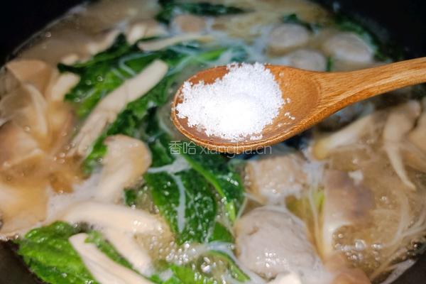 牛肉丸平菇米粉的做法图解8