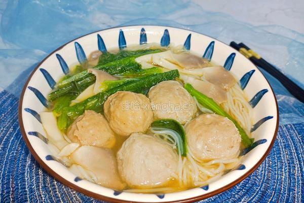 牛肉丸平菇米粉的做法图解10