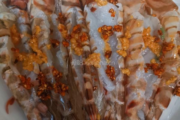 粉丝蒸大虾的做法图解4
