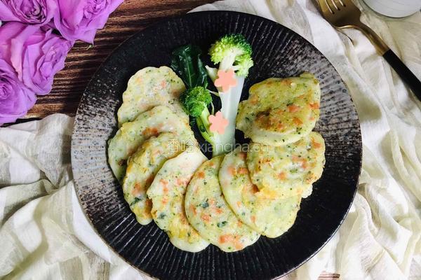 西兰花小饼的做法图解8
