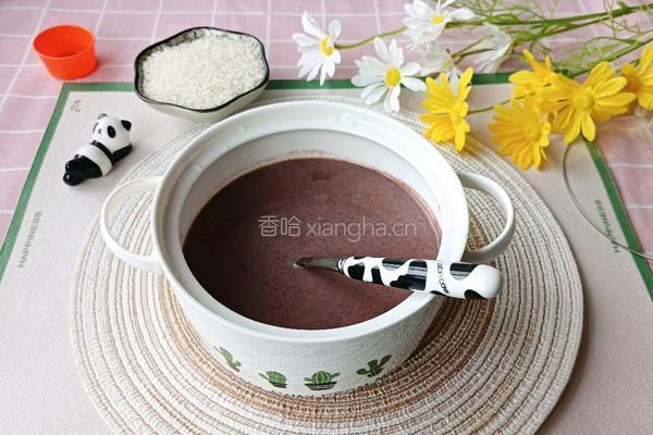 大米黑米米糊的做法图解1