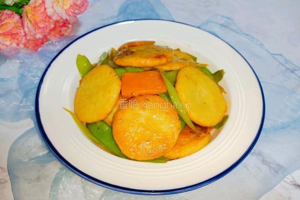 荷兰豆墨鱼饼的做法图解11