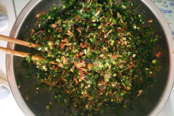 韭菜肉虾仁水饺的做法图解3
