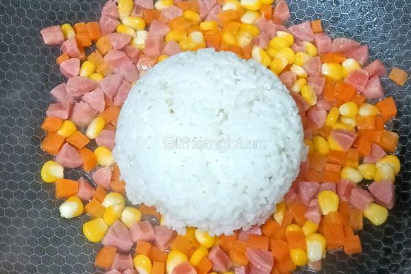 香肠时蔬焗饭的做法图解5