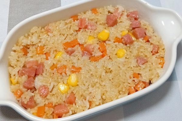 香肠时蔬焗饭的做法图解8