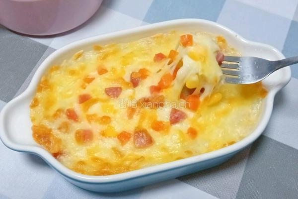 香肠时蔬焗饭的做法图解12