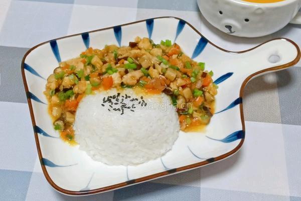 香菇胡萝卜鸡肉盖饭