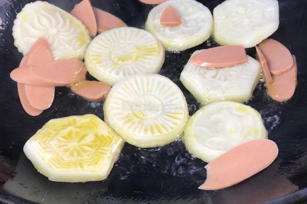青菜炒印儿粑的做法图解4
