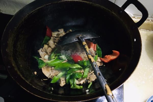 青蒜木耳炒肉片的做法图解4