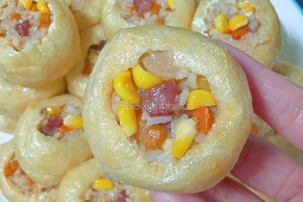 腊肠时蔬米饭包的做法图解12