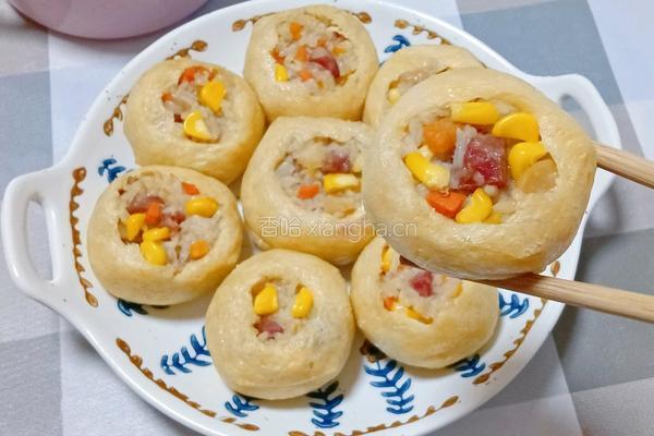 腊肠时蔬米饭包的做法图解14