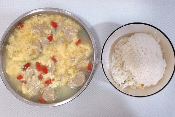 肉饼鸡蛋汤泡饭的做法图解9