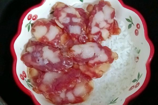 腊肠鹌鹑蛋蒸饭的做法图解5