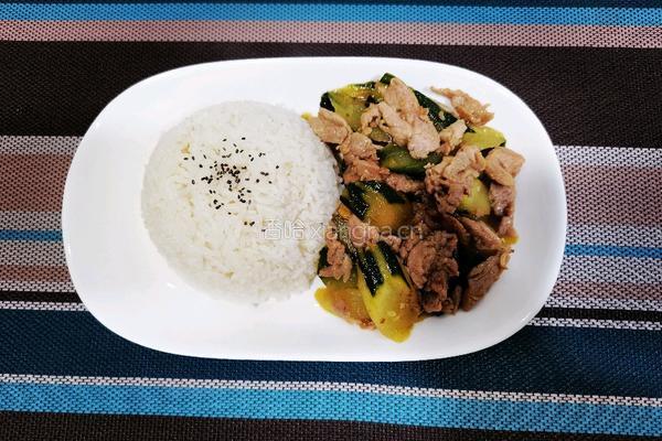 青瓜肉片饭的做法图解11