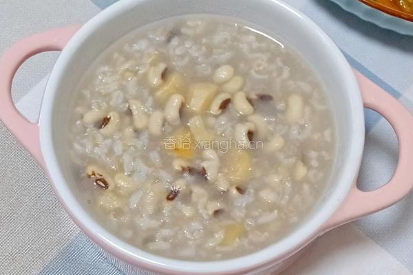 大米糙米眉豆粥的做法图解10