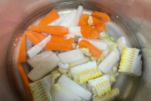 山药胡萝卜汤饭的做法图解2
