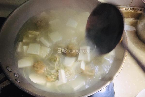 萝卜丸子豆腐汤的做法图解5