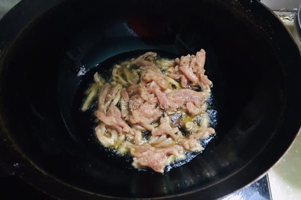 蒜苔炒里脊的做法图解5