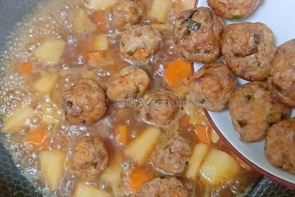 土豆萝卜肉丸盖饭的做法图解9
