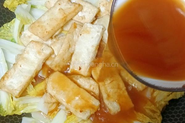 娃娃菜豆腐盖饭的做法图解12
