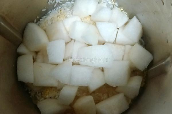 绿豆雪梨米糊的做法图解6