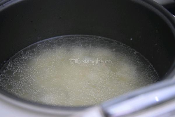 菜心瘦肉粥的做法图解2