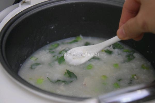 菜心瘦肉粥的做法图解7