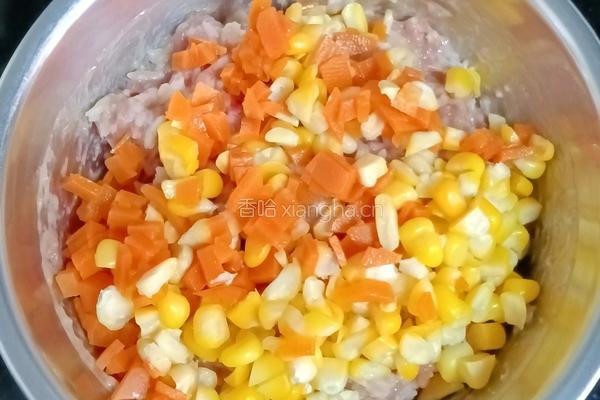米饭时蔬猪肉饼的做法图解7