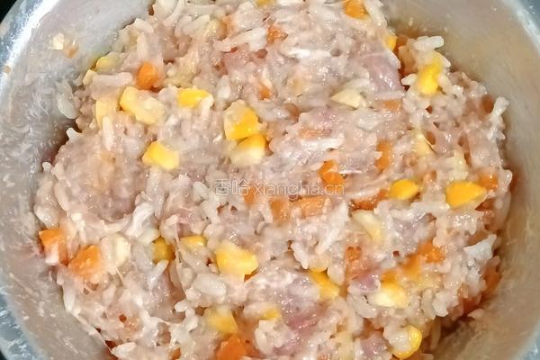 米饭时蔬猪肉饼的做法图解8