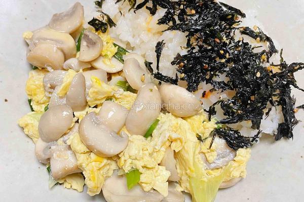 口蘑鸡蛋盖饭的做法图解12