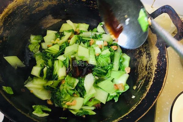 油滋啦炒小白菜的做法图解6