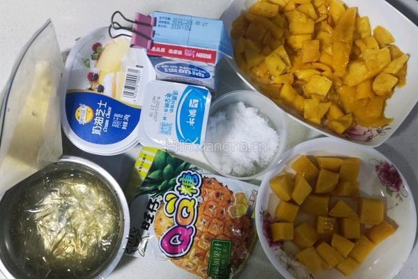 芒果慕斯蛋糕的做法图解1