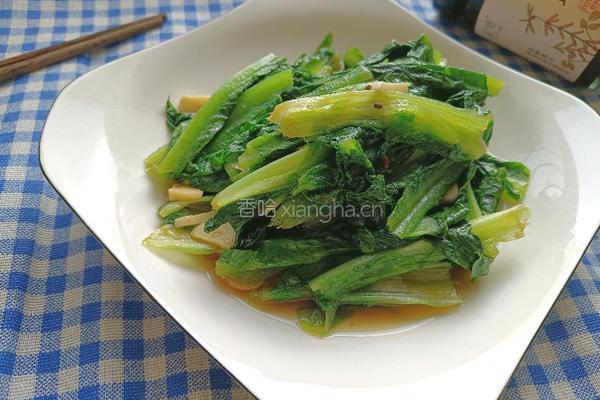清炒油麦菜的做法图解10