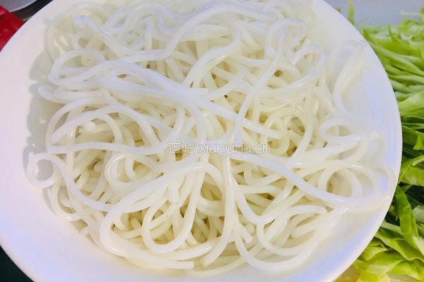 莲花菜鸡蛋炒米线的做法图解4