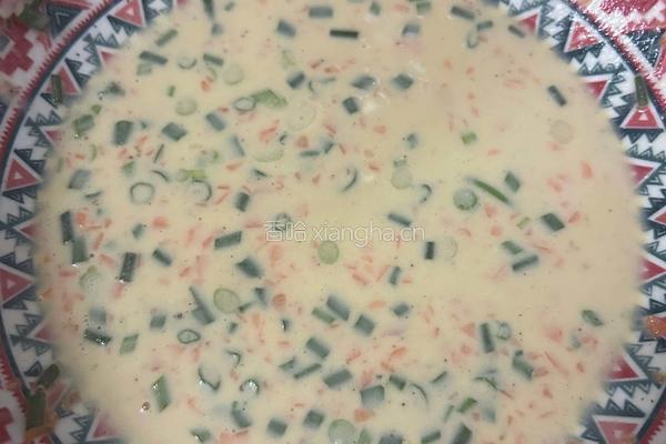 胡萝卜葱花鸡蛋饼的做法图解5