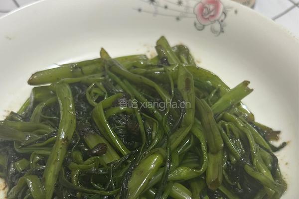 香畴黄豆酱炒空心菜的做法图解4
