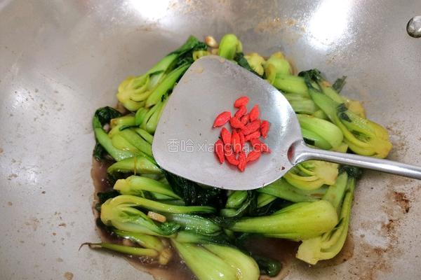 鲜露黄豆酱炒青菜的做法图解7