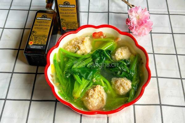 菠菜猪肉丸子汤