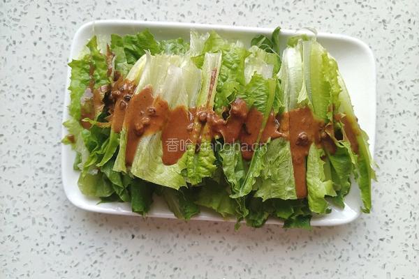 酱拌油麦菜的做法图解7