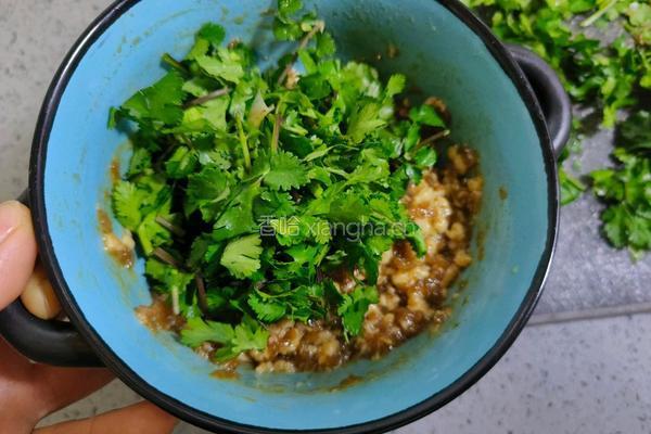 香菜肉饼的做法图解8