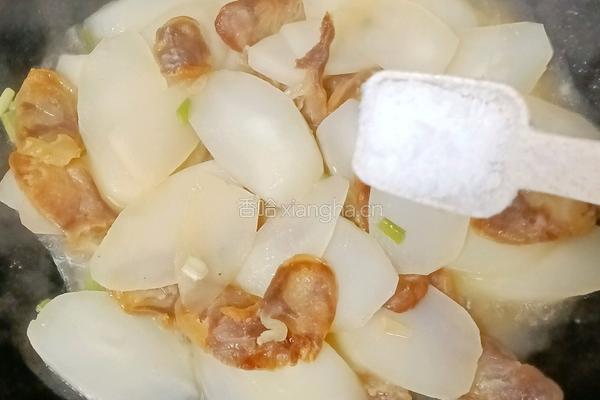 腊肠炒棒菜头的做法图解9