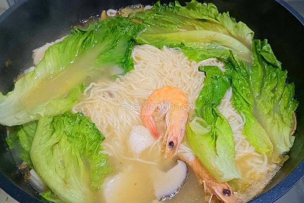 鲜虾鱼肉面的做法图解7