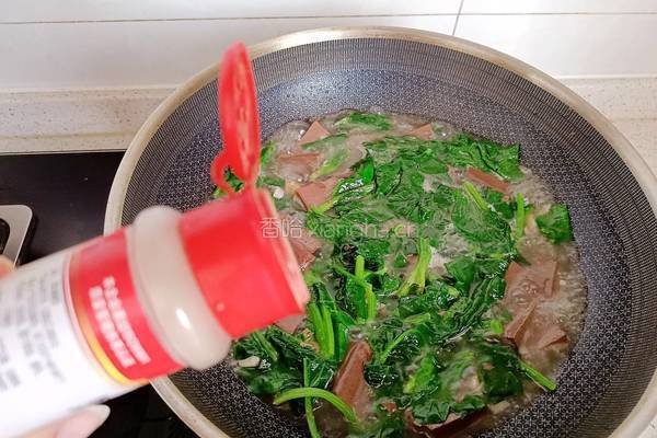 鸭血菠菜汤的做法图解14