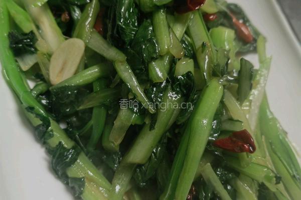 炝炒菜心的做法图解6