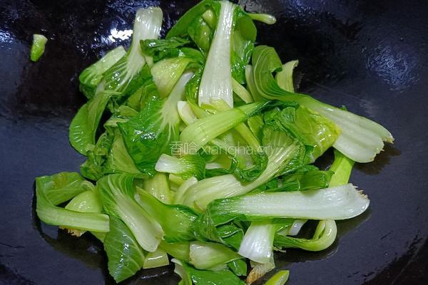 香菇油菜海米的做法图解3