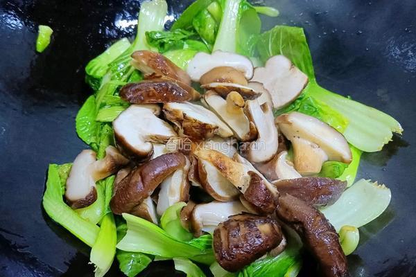 香菇油菜海米的做法图解4