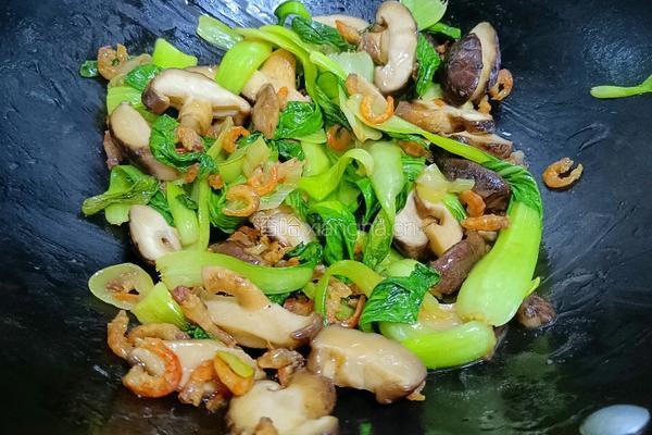 香菇油菜海米的做法图解5