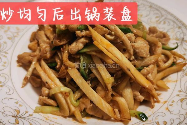 茭白嫩炒鸡胸肉的做法图解11