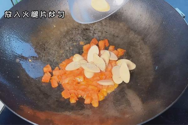 番茄鸡蛋火腿盖浇面的做法图解4
